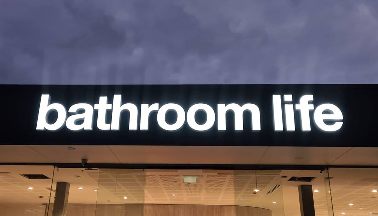 Reece Illuminated Bathroom Life Lettering