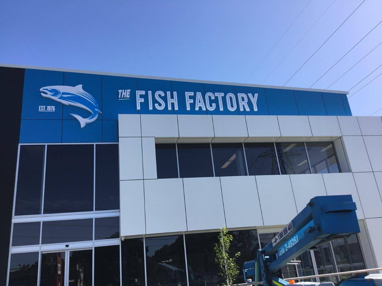 fish factory fabricated letters