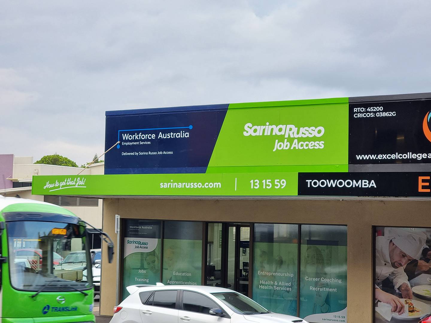 Sarina Russo Building Signage Toowoomba