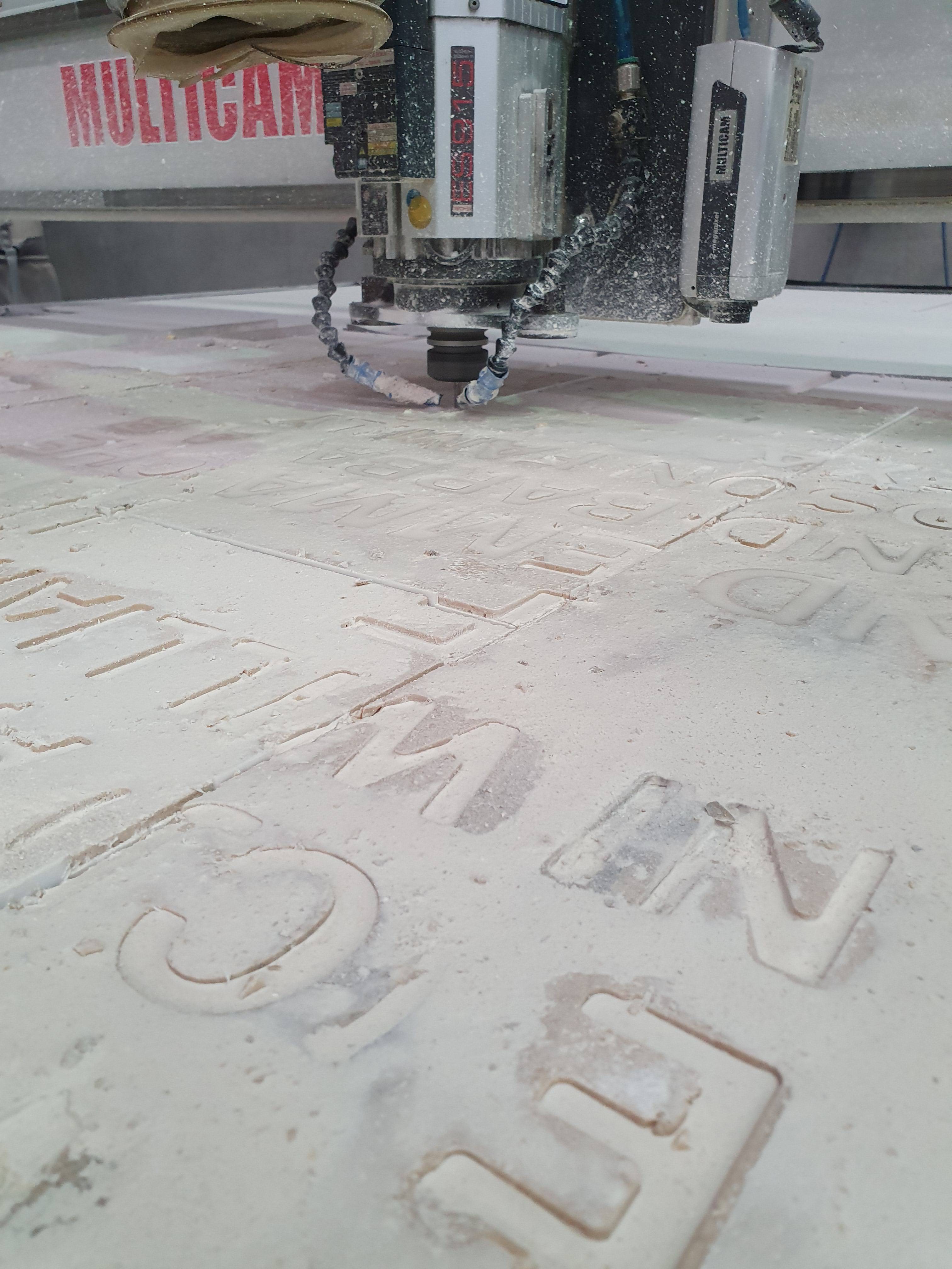 cnc routed donor wall