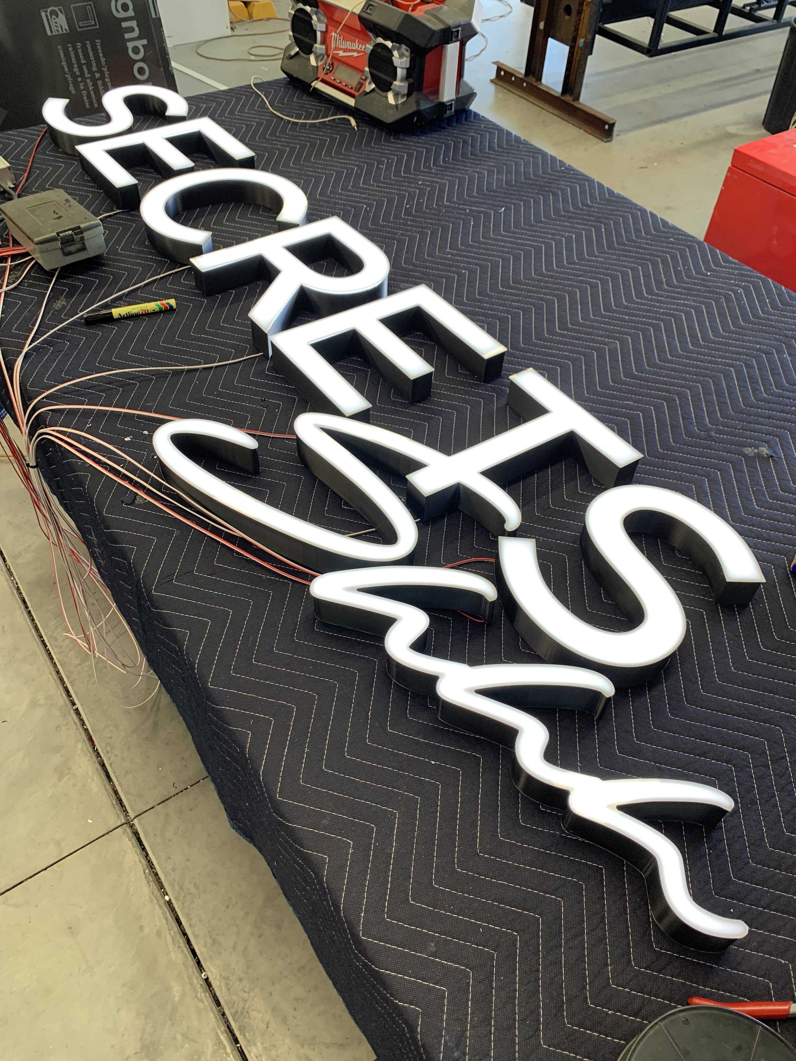 Secrets Shhh 3D Printed Signage